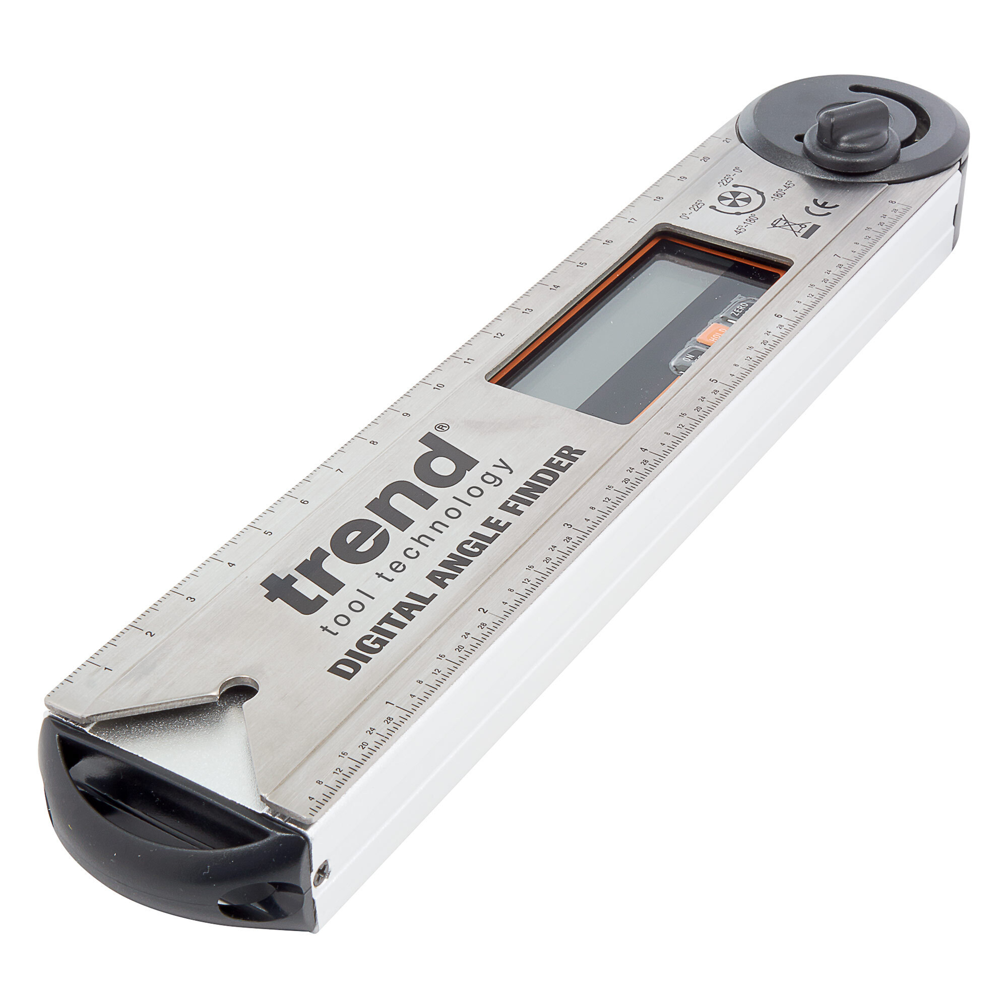 Trend 8-Inch Digital Angle Finder, Measures 0° to 220°, Clear LCD Display, Durable Aluminum, Portable, DAF/8
